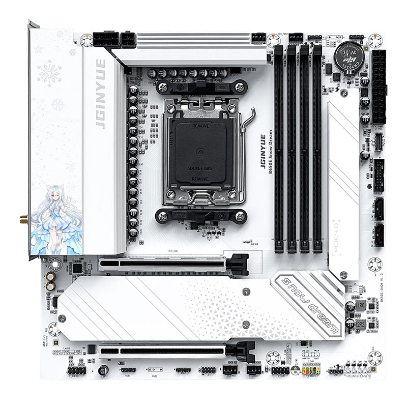 Материнская плата JGINYUE B650 – обзор и цена Am5 Micro Atx Pcie 5.0 Motherboard